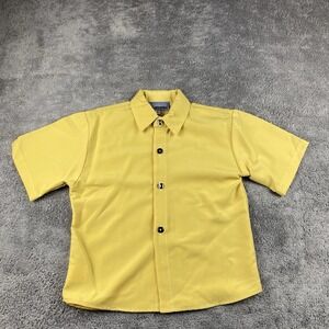 Lavana USA Shirt Buttons Womens 6 Yellow Short Sleeve